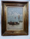 Beautiful Oil on Canvas Marine Decorative Art from Period unsigned and Framed